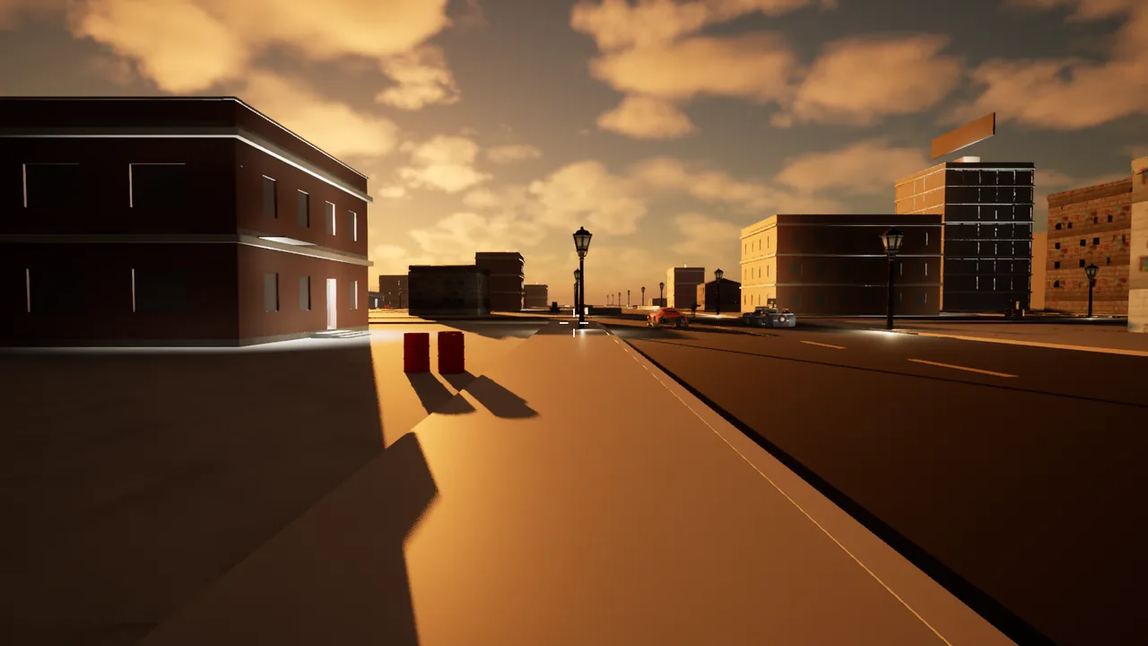 The Dead World: a Detroit street at sunset in the new Unreal Engine 5 build
