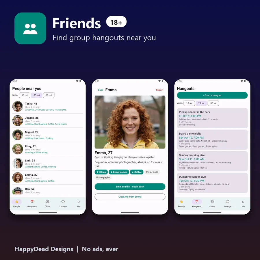 Friends screenshots